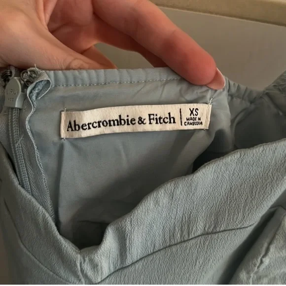 Abercrombie Tie Puff Sleeve Bow Babydoll Dress - Picture 5 of 7